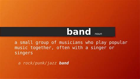 bands meaning urban dictionary